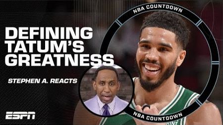 TOO MUCH PRESSURE?! Stephen A. addresses Jayson Tatum’s expectations ☘️ | NBA Countdown