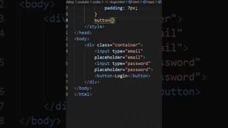 Login Form in HTML/CSS ✨ #javascript #coding #html #webdesign #webdeveloper #website