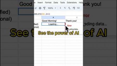 Bulk translate with Google Gemini AI in Google Sheets #geminiai #googlesheets #productivity