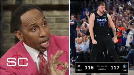Stephen A. GOES CRAZY Mavericks beat Thunder 117-116 to advance to West Finals - Luka: Triple-Double