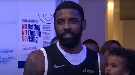 Kyrie Irving gives a speech to the Mavericks after advancing to the Western Conference Finals | SC