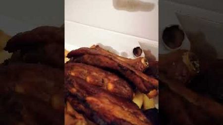 Puppy Licks Food Through Hole in Takeaway Box