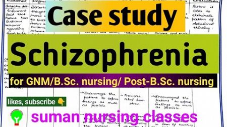 case study/case presentation on schizophrenia//case study mental health nursing #casestudy