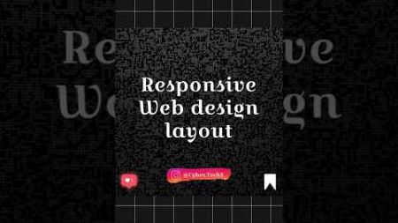 Responsive web design layout #css
