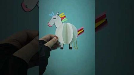 Cute paper unicorn craft idea for kids | kids paper craft channel #viralshort ##craft #kidscraft