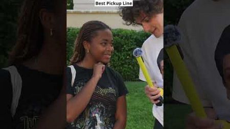 He Got Her Number by ONLY Using a Pickup Line! #Funny #Entertainment #Publicinterview #Viral #Shorts