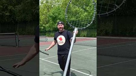 Giant Tennis Racket Trick Shot #shorts #trickshots #trickshot