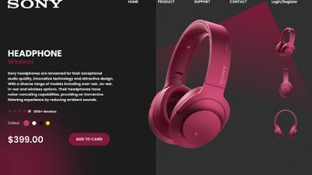 UI design in Figma - SONY headphone website page Speed Art Tutorial..