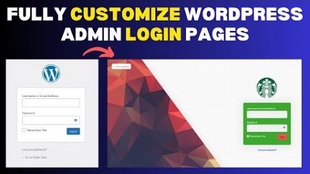 How to Fully Customize LOGIN PAGE in WORDPRESS | Design Wordpress Admin Login Page 🔥🔥