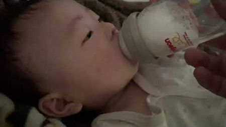 赤ちゃんがミルクを飲む❤️キャンプ(生後270日)【ASMR】