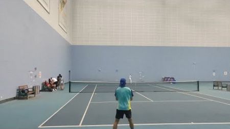 网球学习15，二区反手斜线对抗训练。