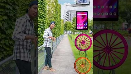 Rotating cart wheel to laptop,tab, smart phone &amp; computer Vfx video #shrots