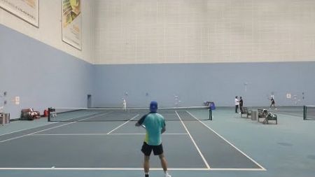 网球学习15，一区正手斜线对抗训练。