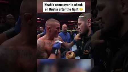 Khabib came to check on Poirier 👀 #UFC302