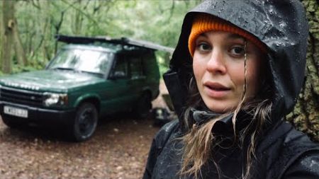 Truck Camping ALONE In Heavy Rain - Land Rover Problems &amp; Life Updates
