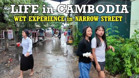 HIDDEN NARROW STREETS at LANDFILL AREA WET EXPERIENCE in PHNOM PENH CITY, CAMBODIA | [2K] Walk Tour