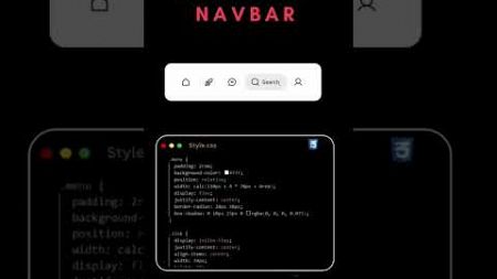 Animated navbar #html #programming #webdesign #webdevelopment #css #creativedesign #tech #foryou