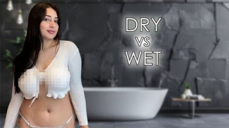 [4K] Transparent Clothes Haul | Dry vs Wet with Angela Skye (2024)
