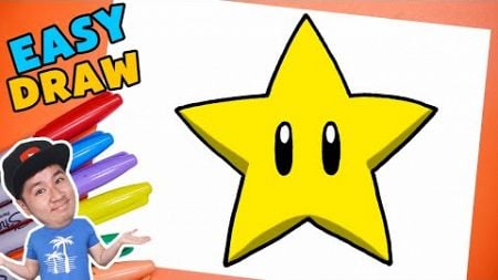 Mario Super Star || Easy draw and coloring Mario Super Star