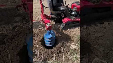 A Small Hole Diging Machine Mounted On A Mini Tractor for Sale
