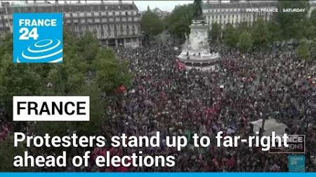 France : protesters stand up to far-right ahead of elections • FRANCE 24 English