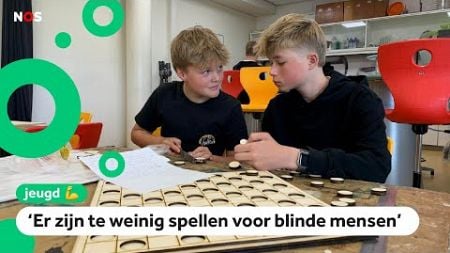 Kinderen bedenken spellen speciaal voor blinde mensen