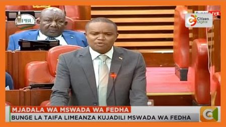 MP Kimani Kuria tables the Finance Bill 2024 before the National Assembly