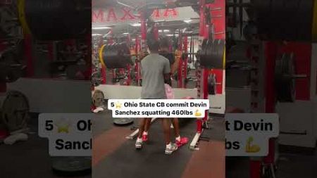5⭐️ Ohio State CB commit Devin Sanchez will hit 500lbs before the season starts! 😤 #shorts