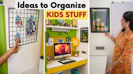 Ideas to Organize Kids Stuff | Medals, Stationary, Craft Supplies, Sports Items and More