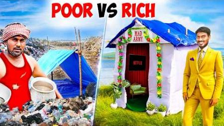 Rich Vs Poor Camping For 24 Hours | Mad Brothers