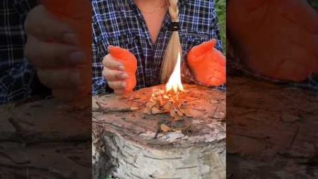 She does it with ease #camping #survival #bushcraft #outdoors #skills #fire #shorts