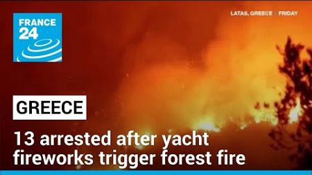 13 arrested after yacht fireworks trigger Greek forest fire • FRANCE 24 English