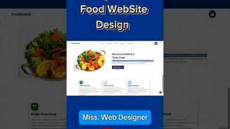 How To Create A Responsive Food WebSite Design Using HTML, CSS and JavaScript. #websites