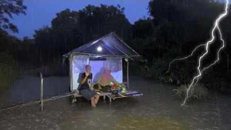 camping diguyur hujan deras sepanjang malam..menu masakan ngences dari ibu negara 😋