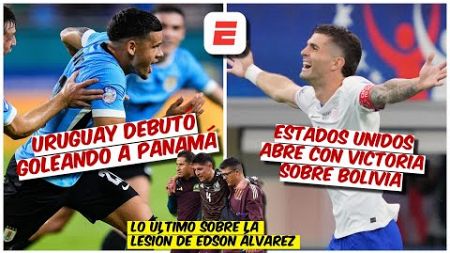 Uruguay GOLEÓ a Panamá | EE.UU. le ganó a Bolivia | Lo último de la lesión de Edson | Copa América