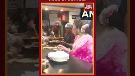 Nita Ambani Visits Chaat Shop In Varanasi, Tries Local Delicacies #nitaambani