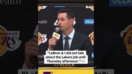 JJ Redick says he and LeBron only spoke on the coaching job AFTER he was offered it (via @Lakers)