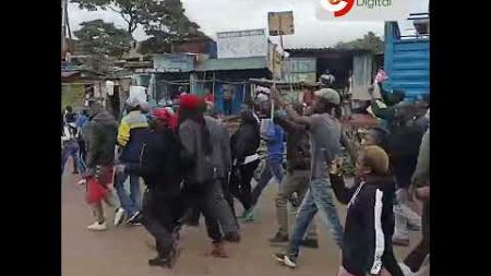 Anti-Finance Bill protests break out at Wangige Market in Kiambu