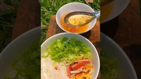 Bún trộn chua ngọt với công thức làm nước chấm bất bại #food #cooking #vlog #giadinh #amthuc