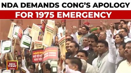 BJP Protests Emergency Of 1975, Seeks Apology From Congress | India Today
