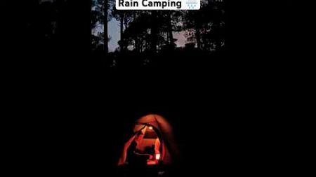 camping in heavy rain 🌧️ #raincamping #shorts