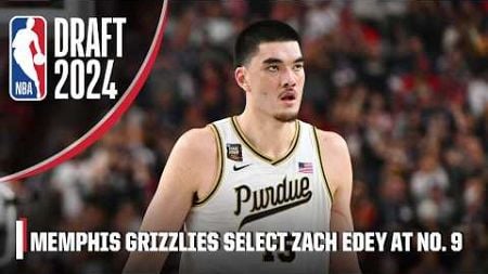 The Memphis Grizzlies select Zach Edey with the No. 9 pick in the 2024 NBA Draft | NBA on ESPN
