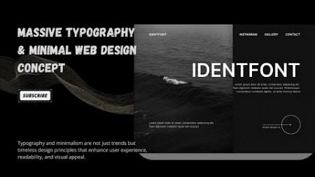 Massive Typography and Minimal Web Design Concept