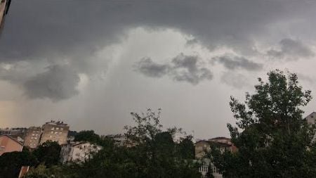 Belgrade (Serbia) - wet downburst! June 26, 2024 #nature #viral #storm