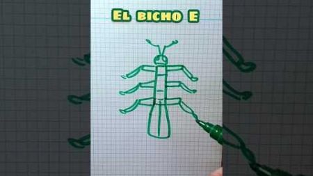 Dibujo Letras, bichos E. #drawing #art #videoshorts #letras #bichos #education #juego #e #shorts