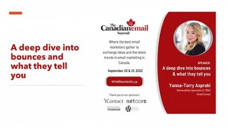 2022 Canadian Email Summit: A deep dive into bounces and what they tell you