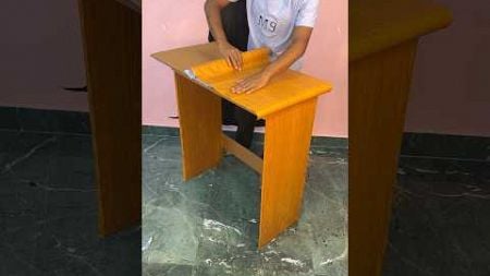 Computer table diy idea using Cardboard #shorts #youtubeshorts #viral #table #diy #crafts #homedecor