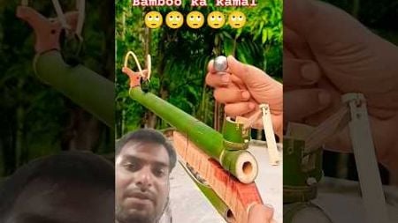 Bamboo creations with Wooden craft😱💥 #shots #Toy#bamboo #automobile #bamboobamboo #sniper #toy