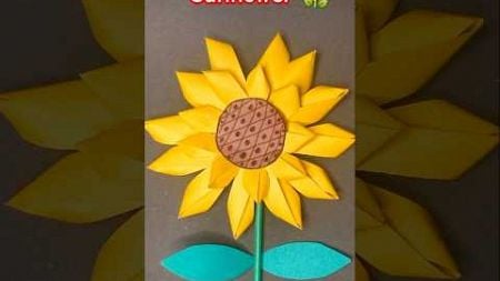 Easy Sunflower craft, New Creative Craft ideas for kids #sunflower #trending #youtube #diy #shorts