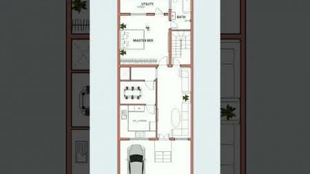 23x60 House plan &amp; design #shorts #viral #floorplan #homeplan #homedesign #houseplan